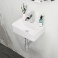 Stain Resistant Rectangular Bathroom Sink - 14.5x10 Inch