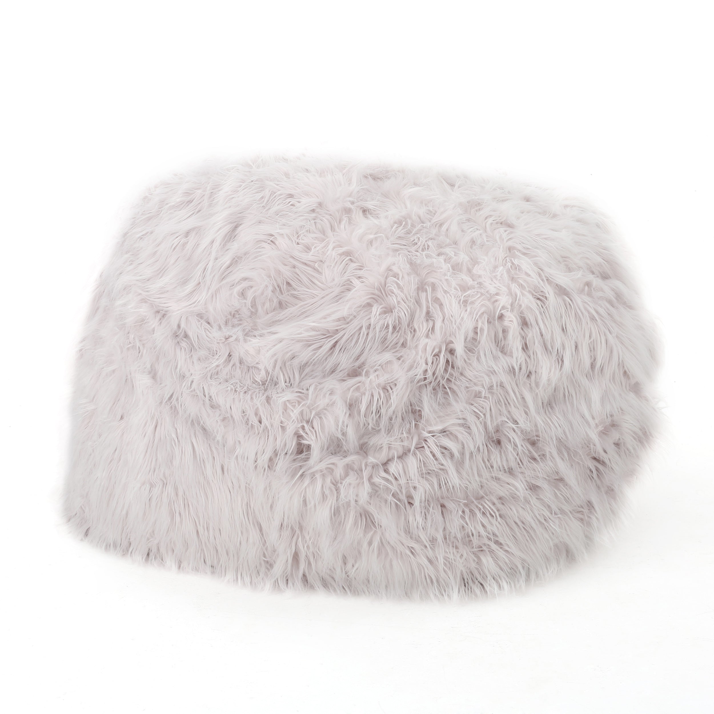 Mahin 5 Foot Rounded Faux Fur Bean Bag - Lavender