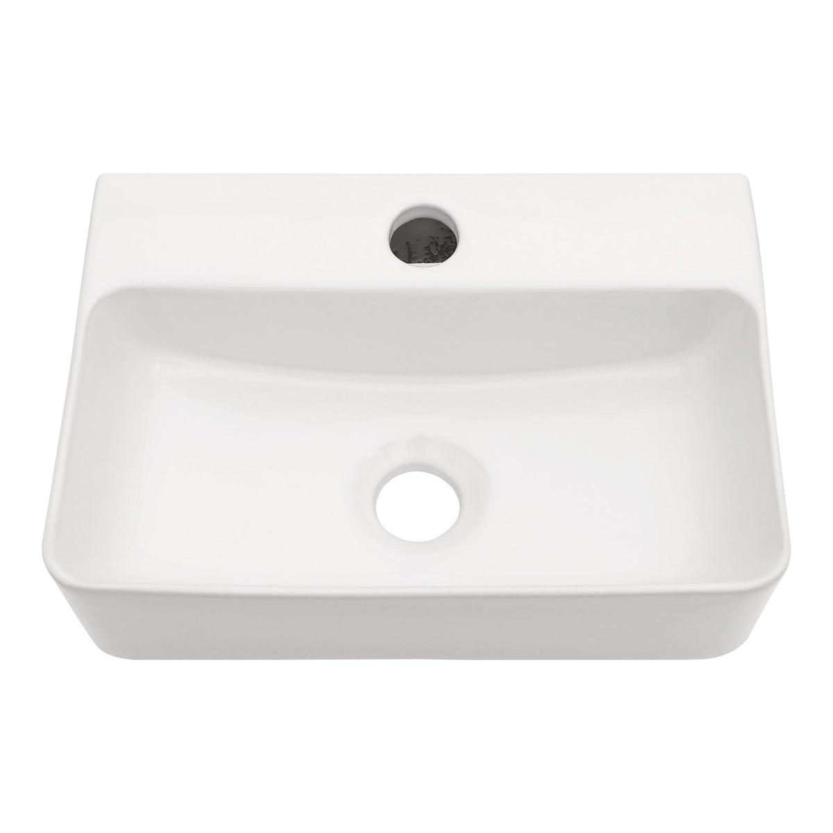 Stain Resistant Rectangular Bathroom Sink - 14.5x10 Inch