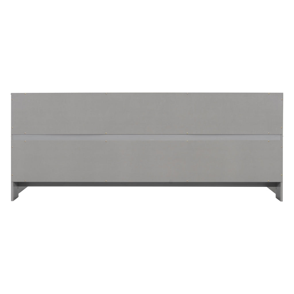 Twin Floor Bed with Bedside Bookcase, Shelves, Guardrails