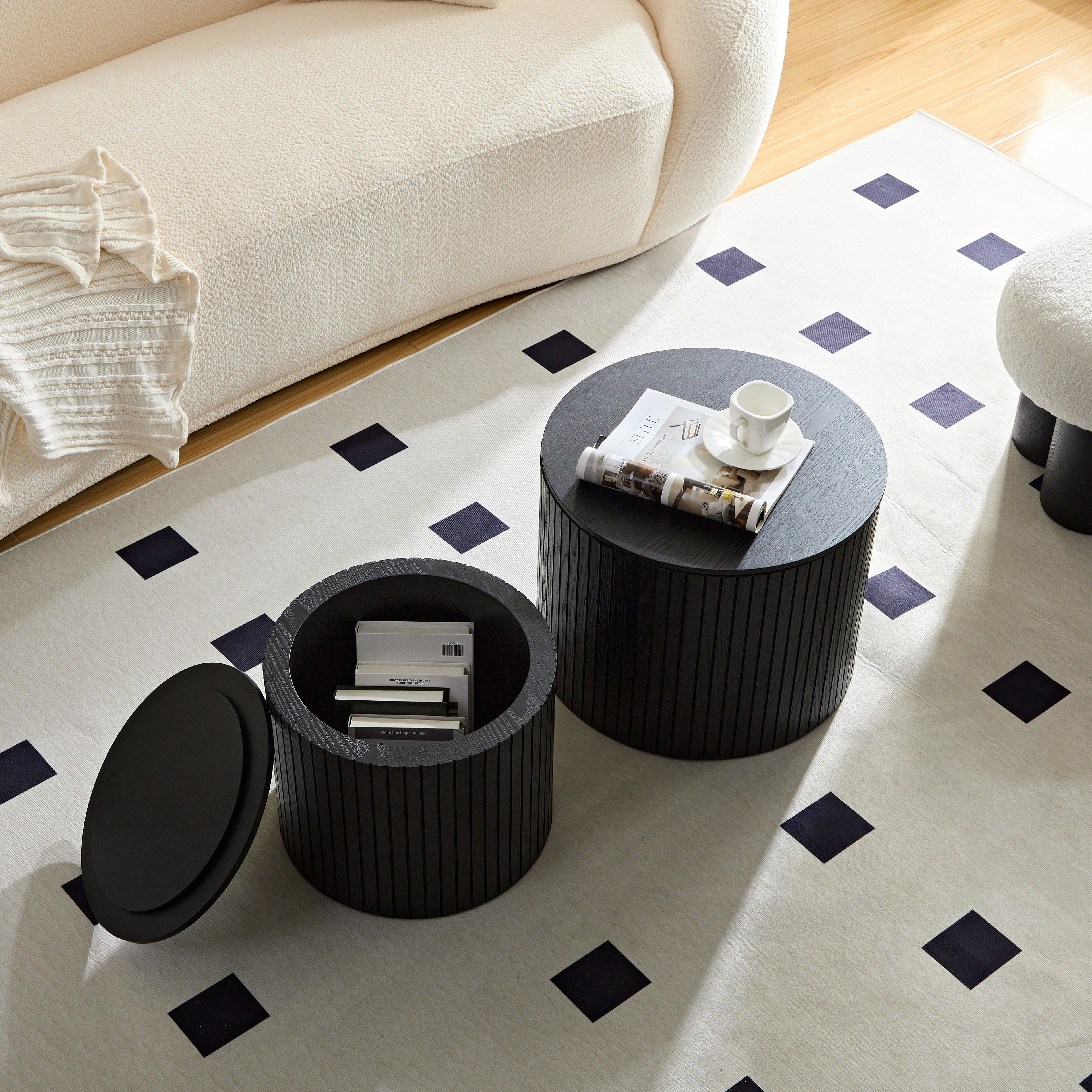 Nested Table Set - 2 Pieces in Black
