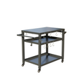 3-Shelf Outdoor Grill Table with Wheels