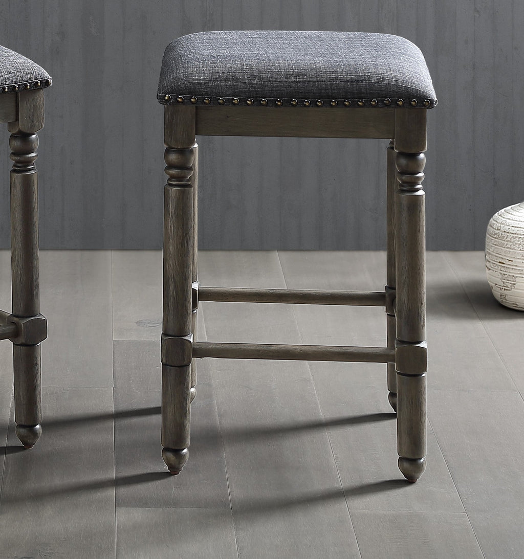 Arnhem Wood Upholstered Swivel Counter Height Stool, Set of 2