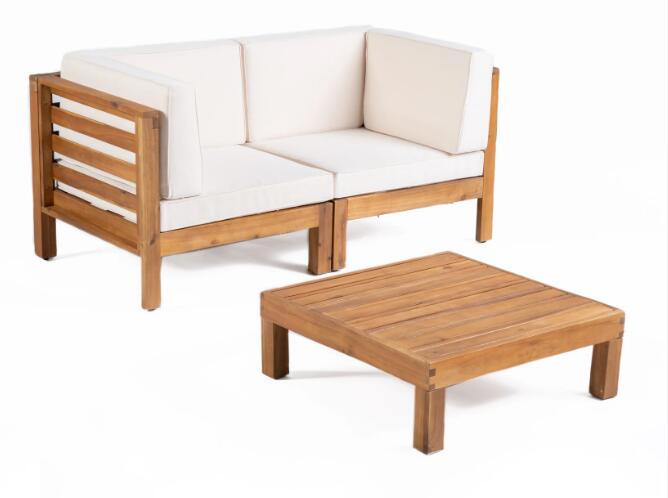 Oana 3-Piece Love Seat Set With Coffee Table