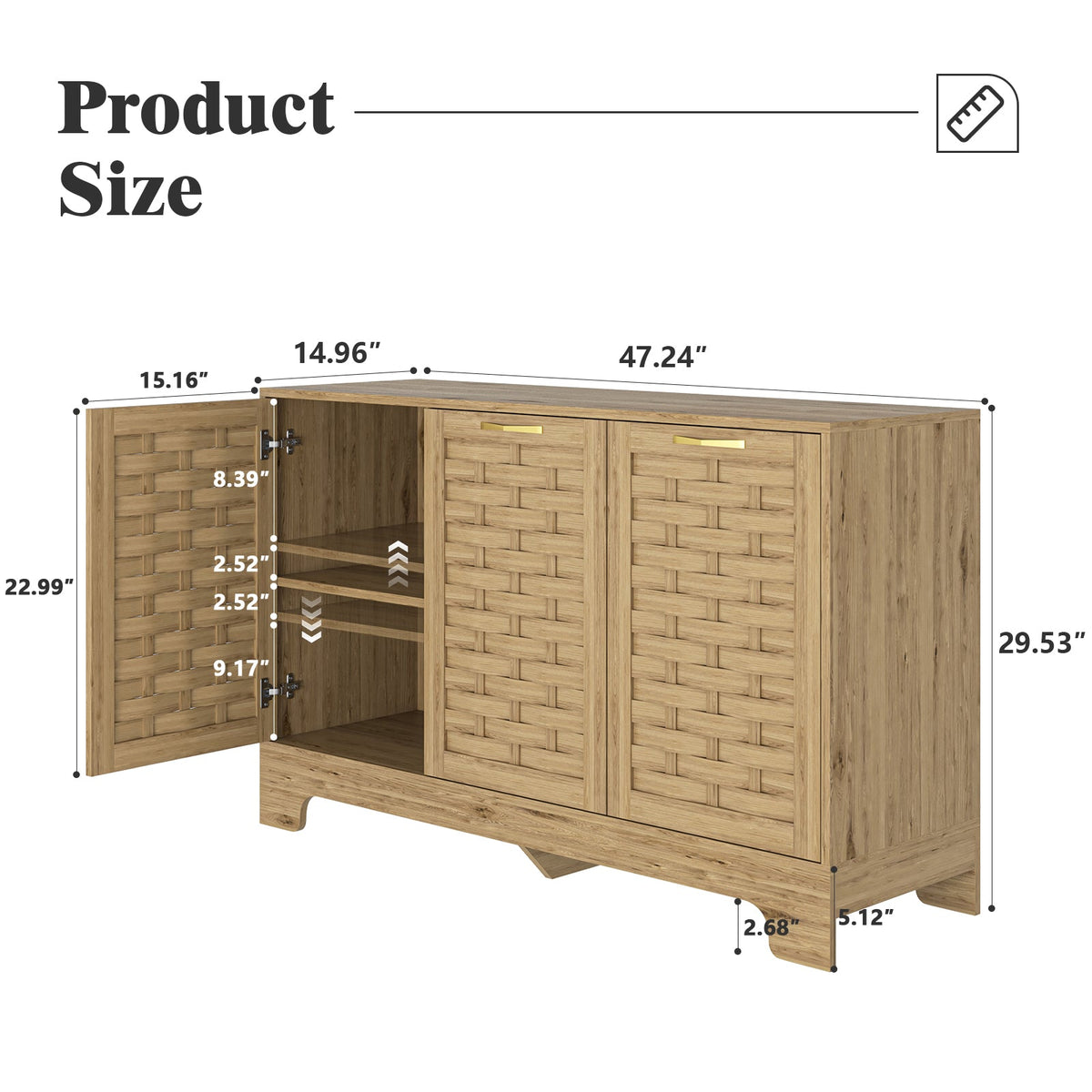 Storage Cabinet with 3 Doors