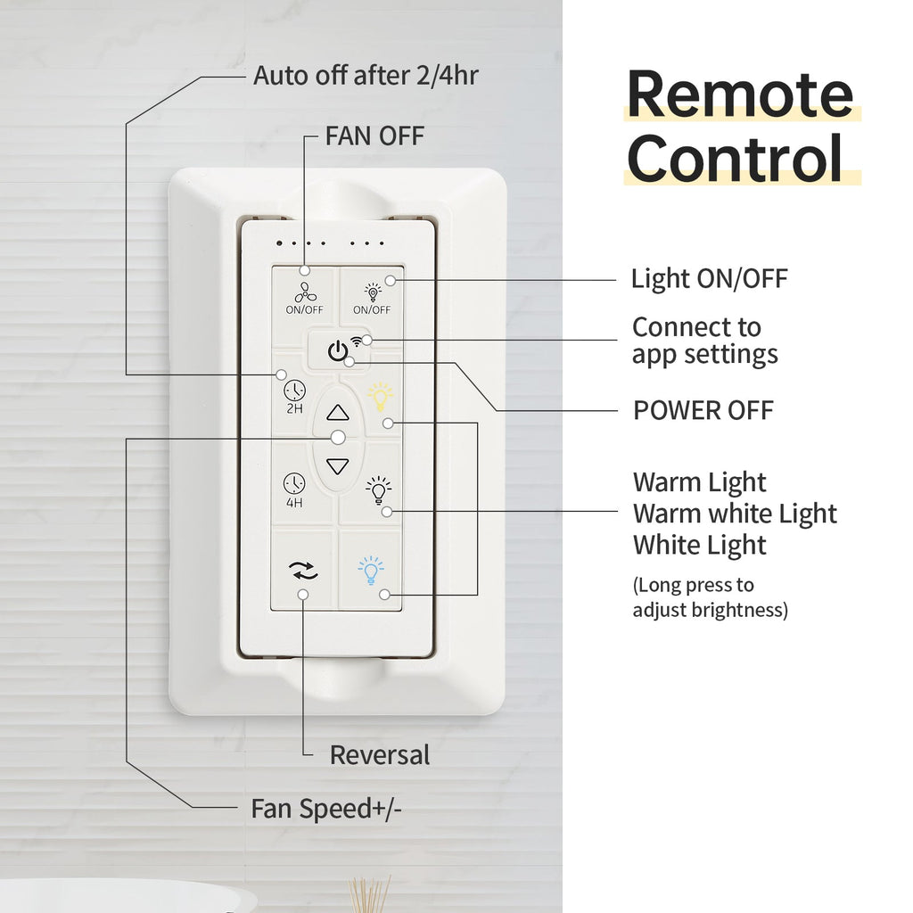 66 Inch Large Ceiling Fan With Dimmable Led Light