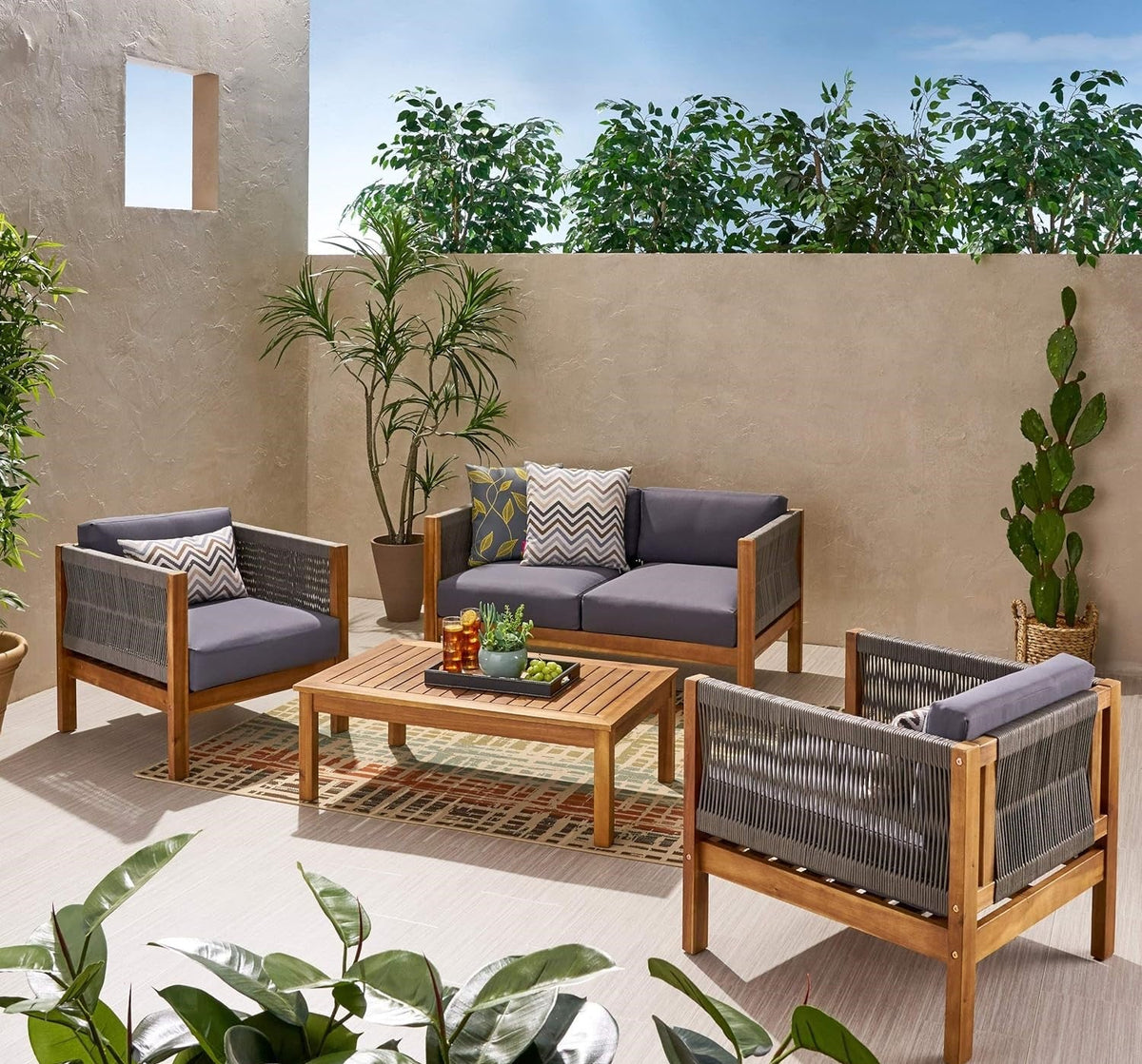 Laurel Outdoor 4 Seater Chat Set