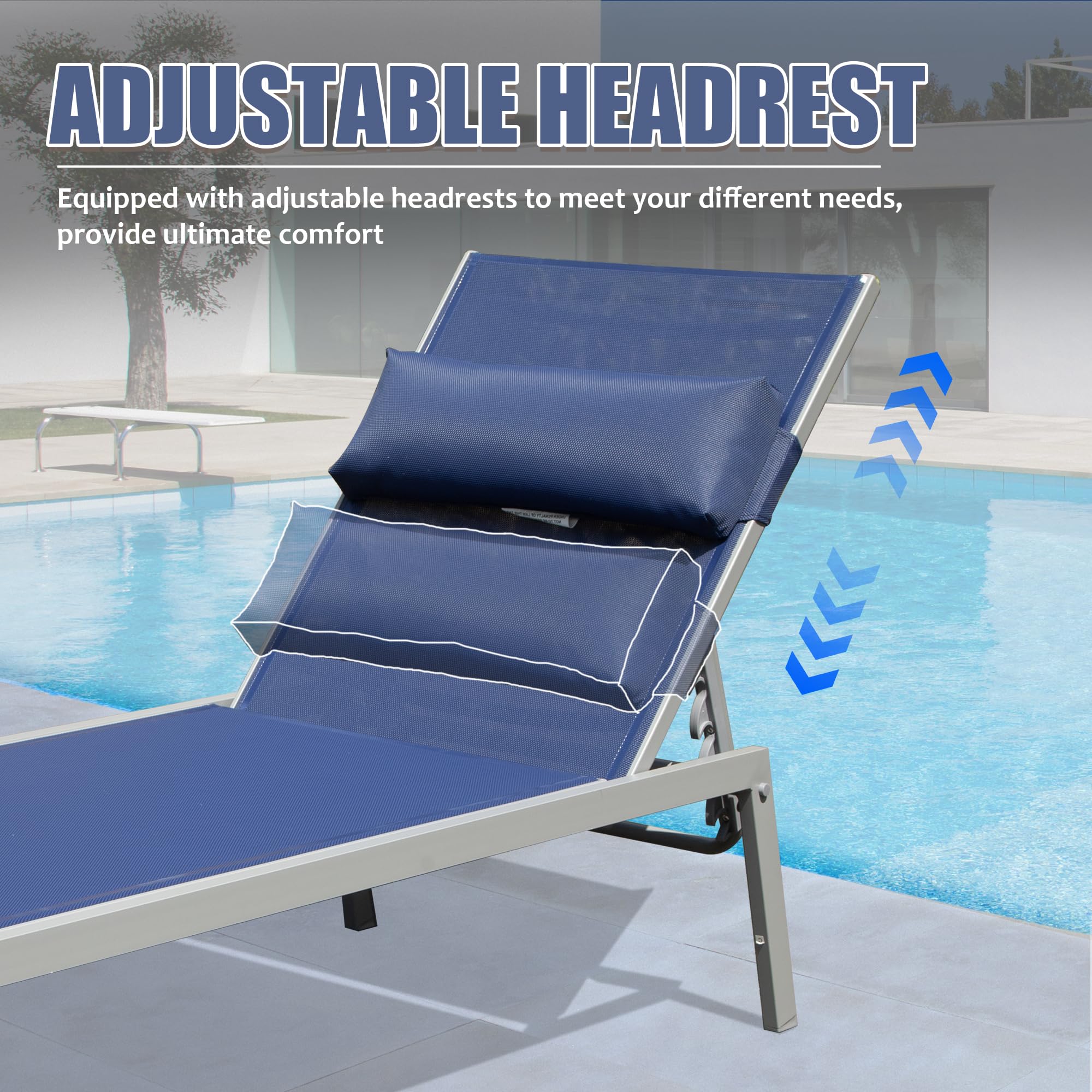 Patio Chaise Lounge Set of 3