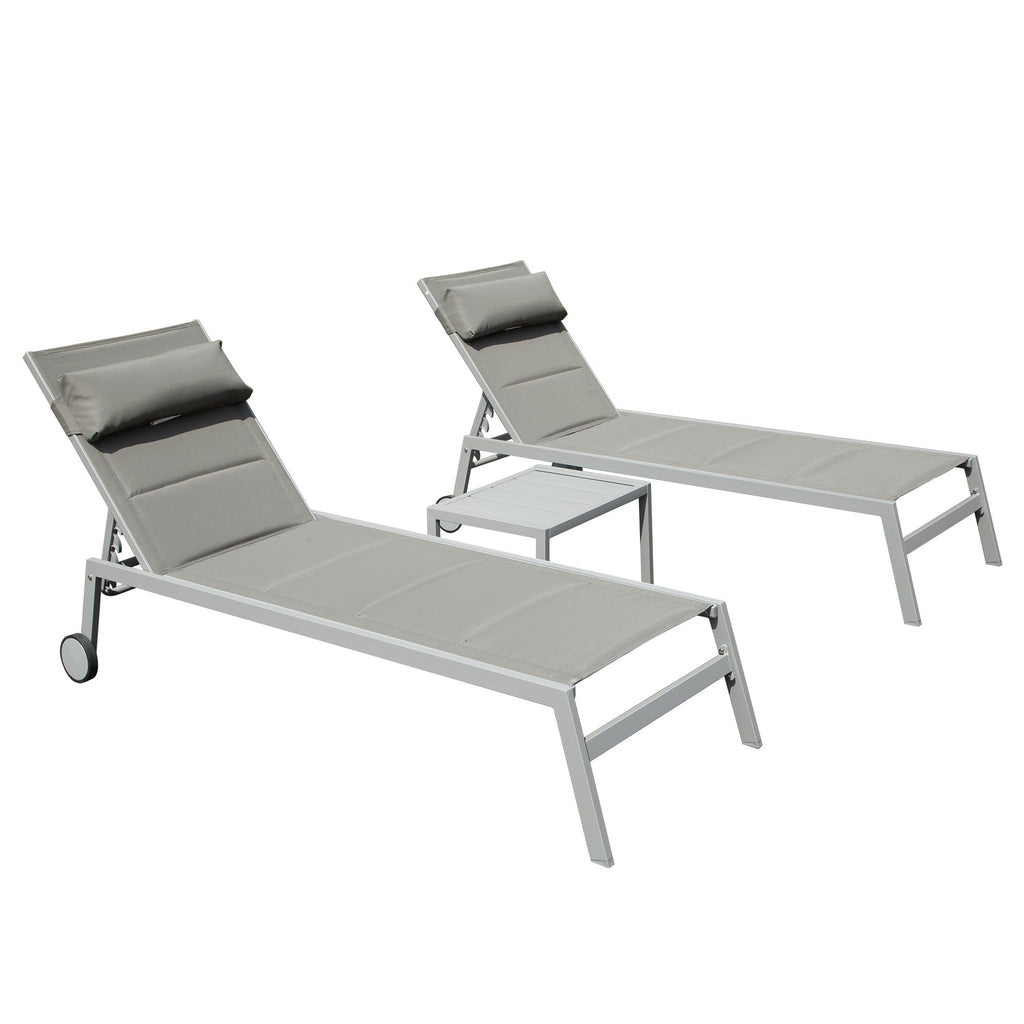 Outdoor Patio Chaise Lounge Set of 3
