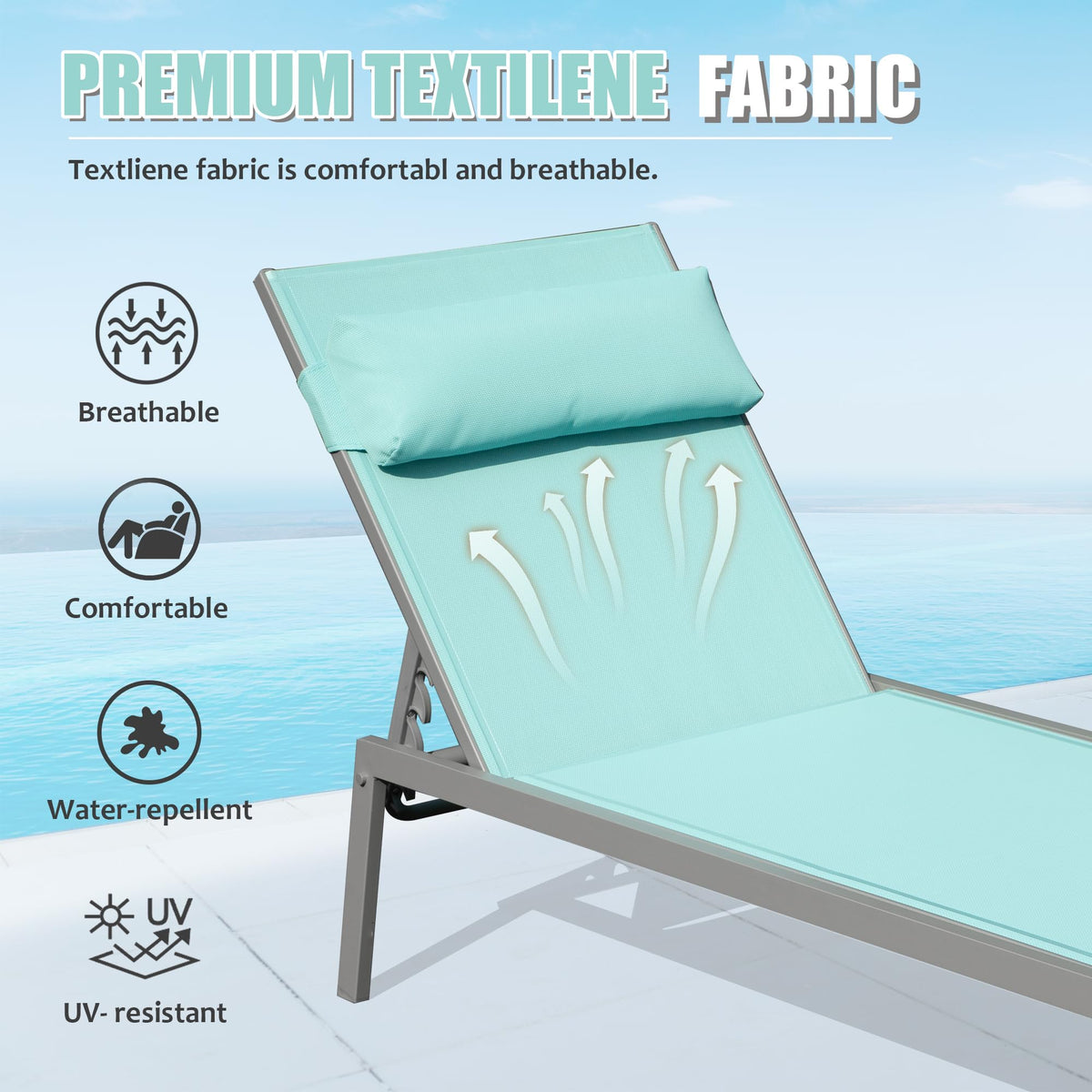 Patio Chaise Lounge Set of 3