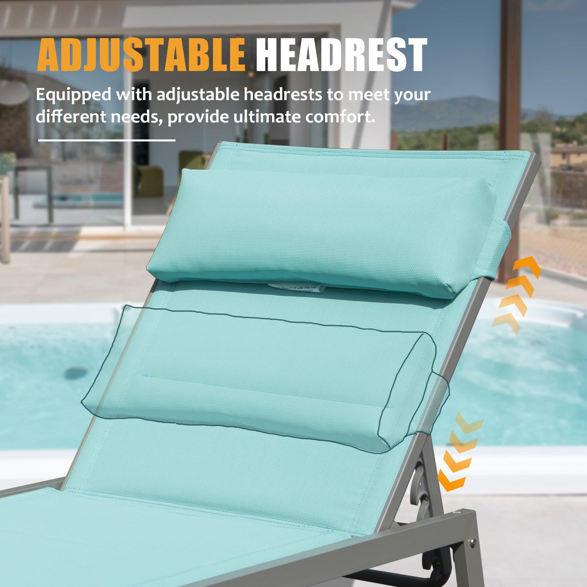 Outdoor Patio Chaise Lounge Set of 3