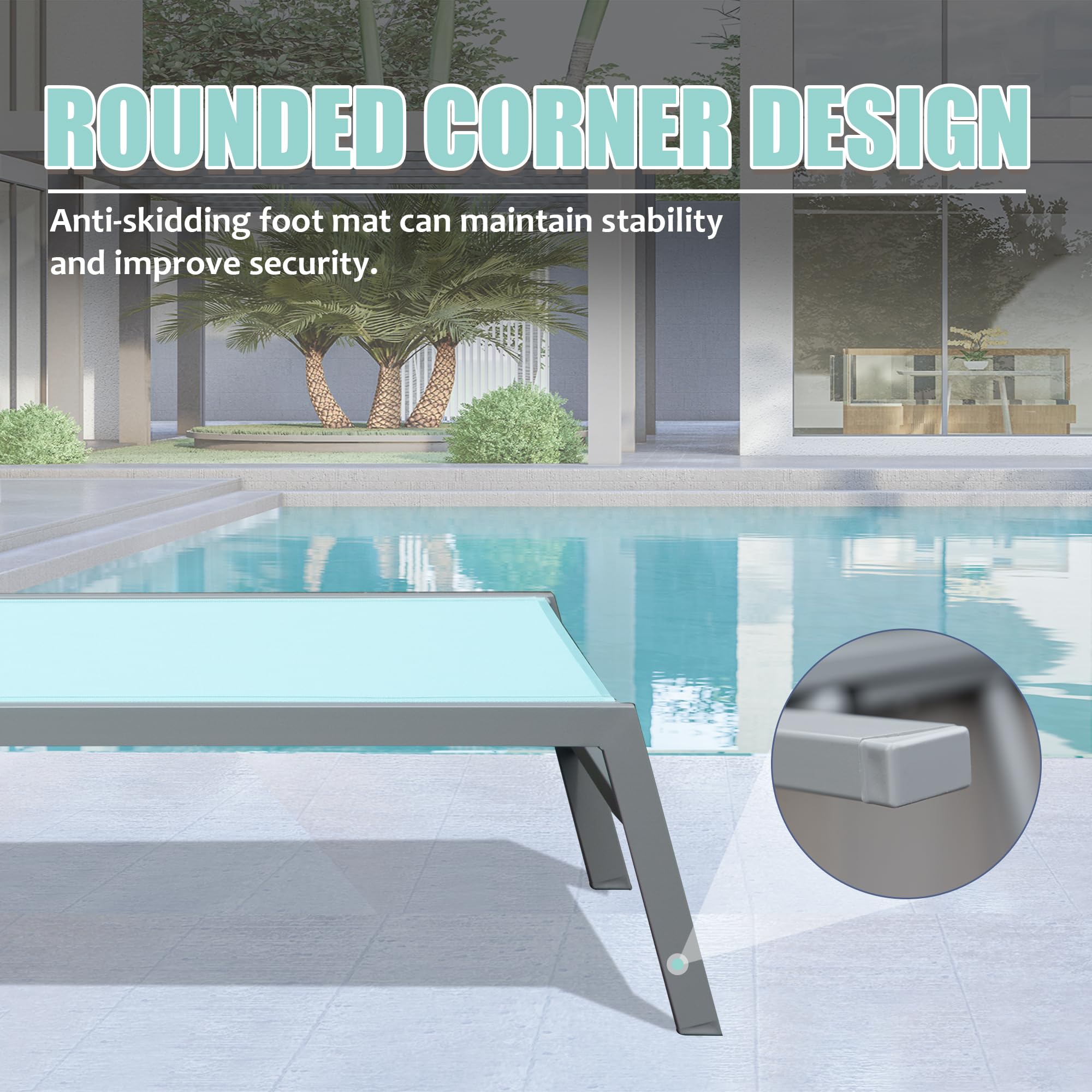 Patio Chaise Lounge Set of 3