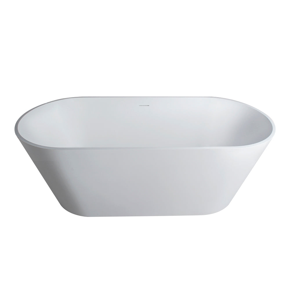 71 Inch Freestanding Solid Surface Soaking Bathtub