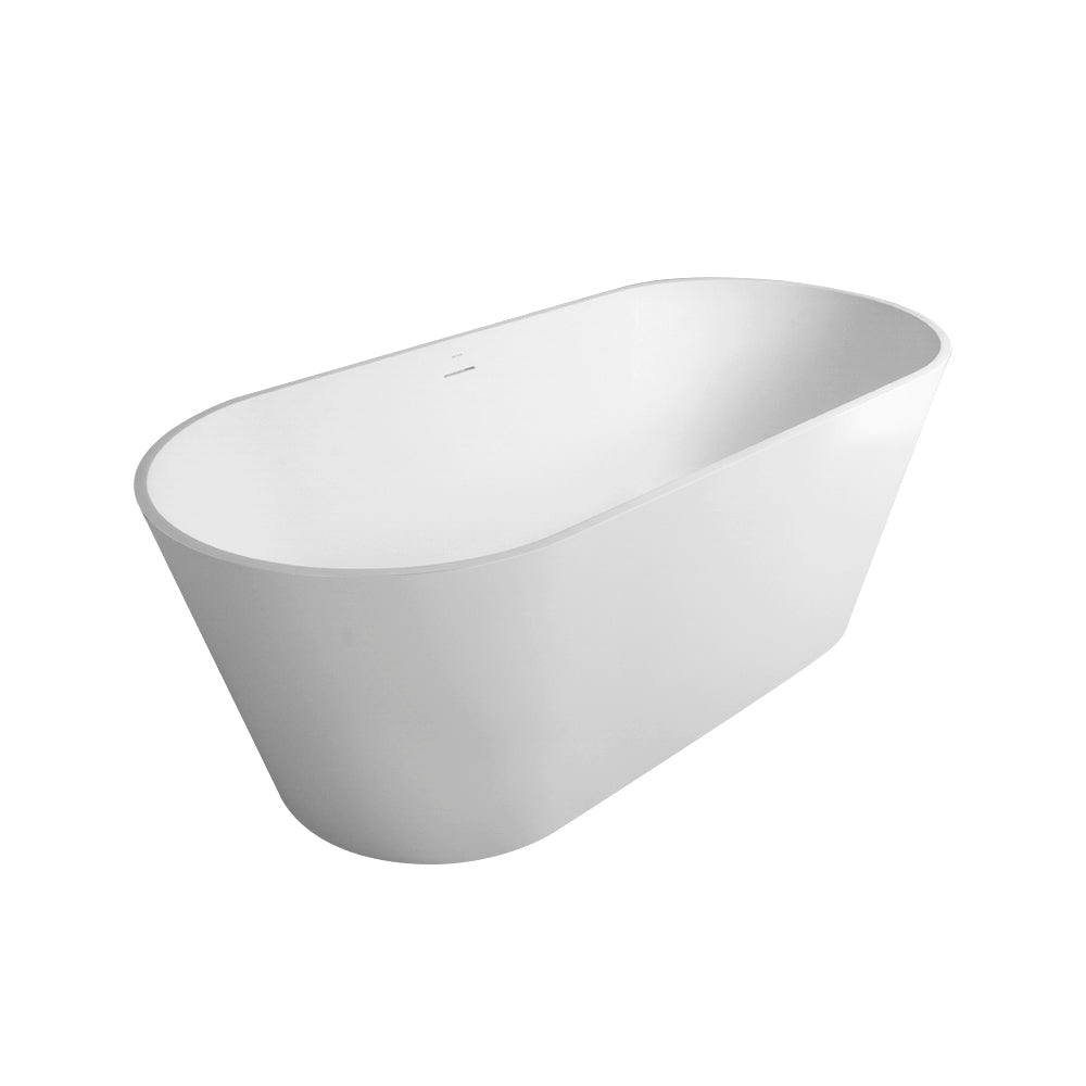 71 Inch Freestanding Solid Surface Soaking Bathtub