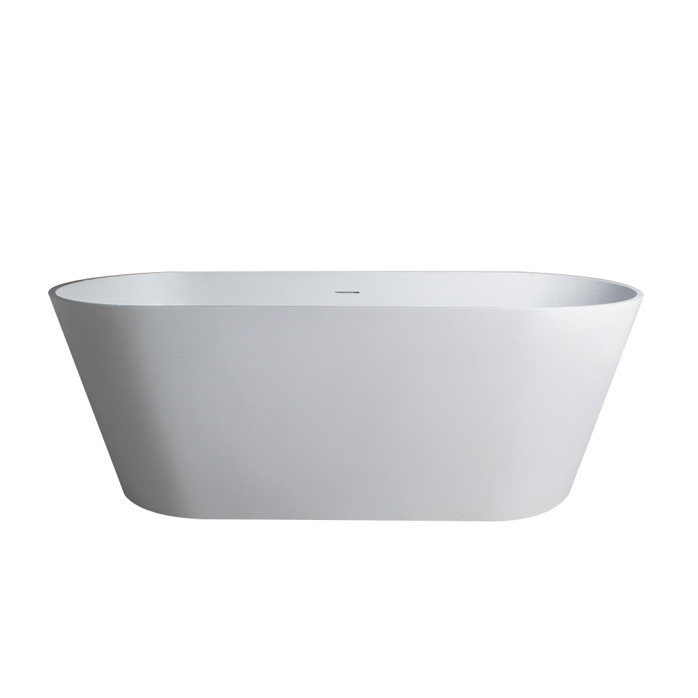 71 Inch Freestanding Solid Surface Soaking Bathtub