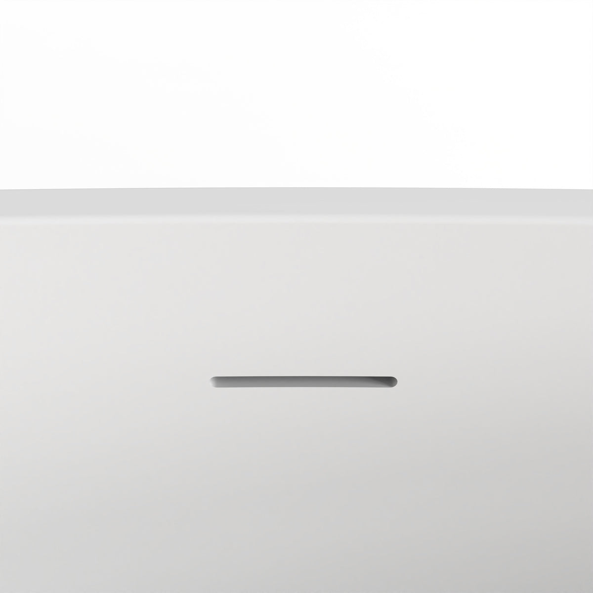 59 Inch Freestanding Solid Surface Soaking Bathtub