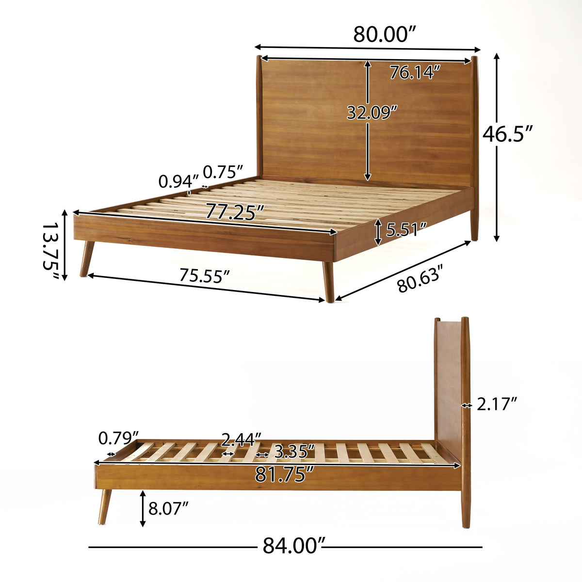 Cohron Solid Wood Platform Bed (King)