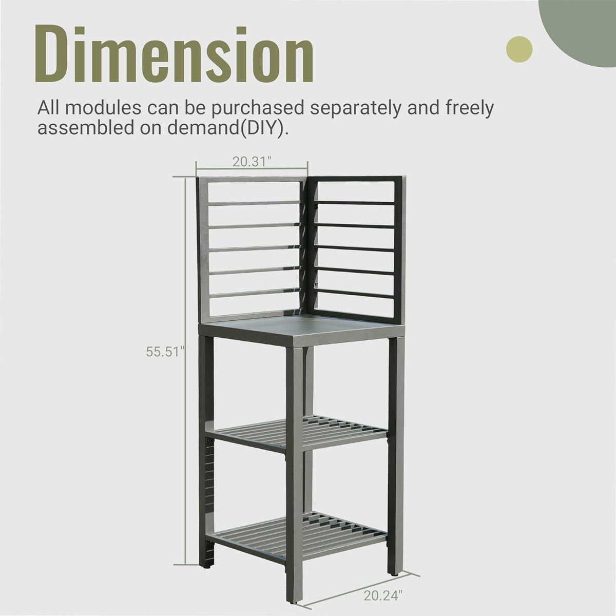 Outdoor Kitchen Island with Storage