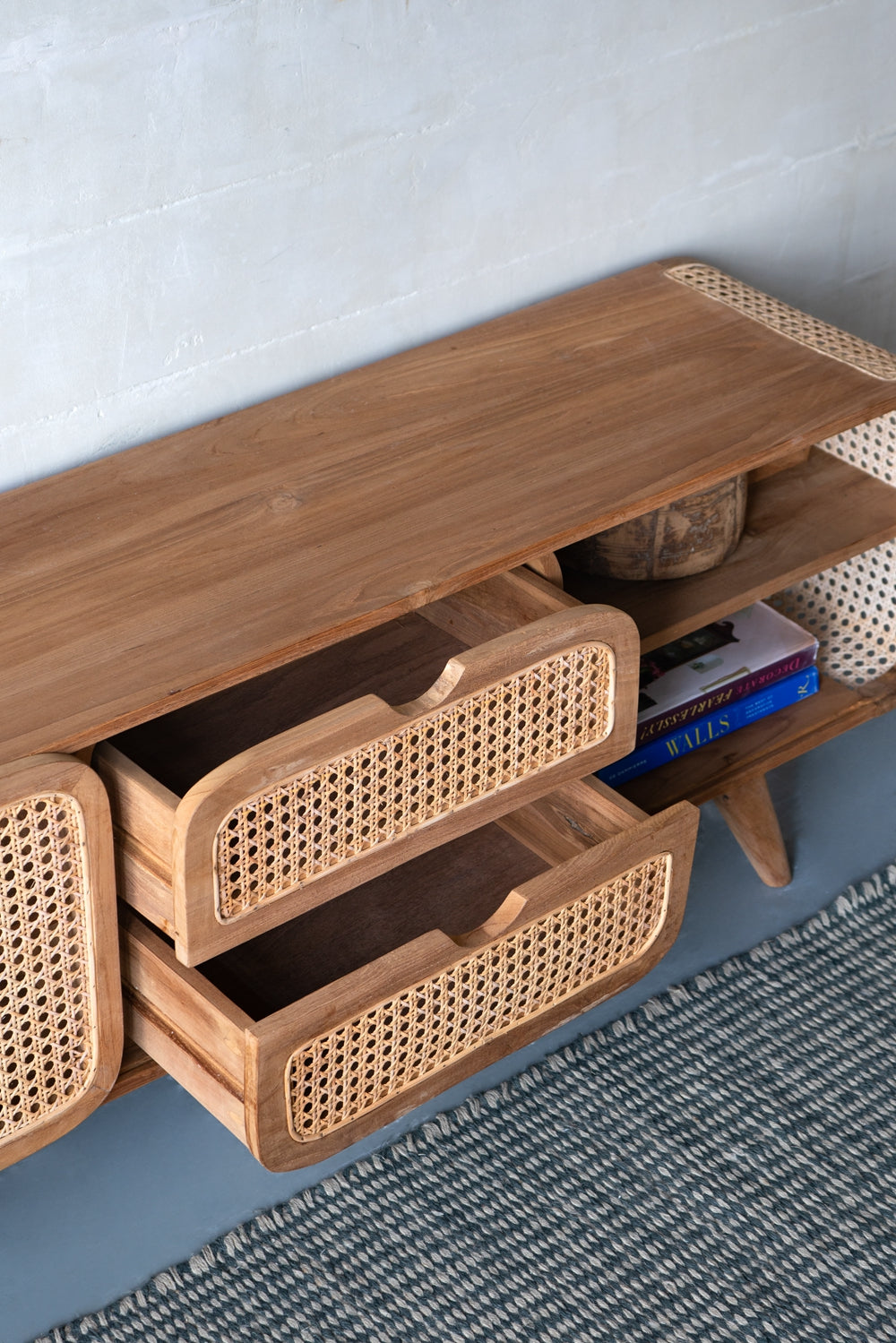 59x15x20" Teak Cabinet