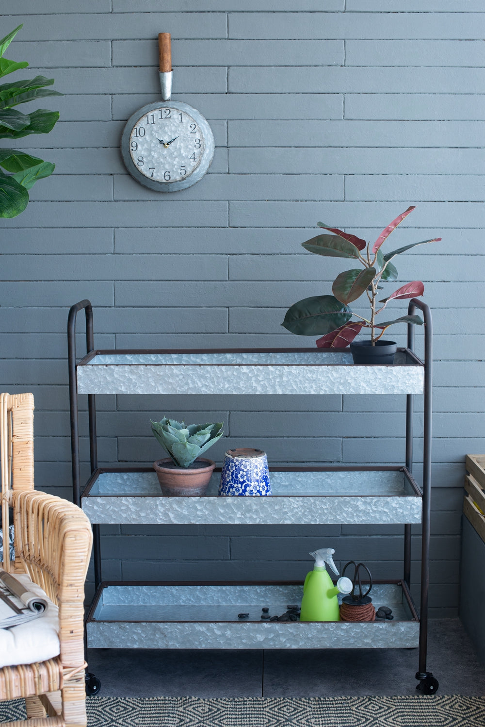 Homestead Galvanized Shelf Display - 3-Tier
