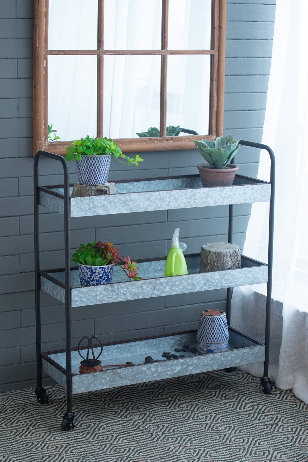 Homestead Galvanized Shelf Display - 3-Tier