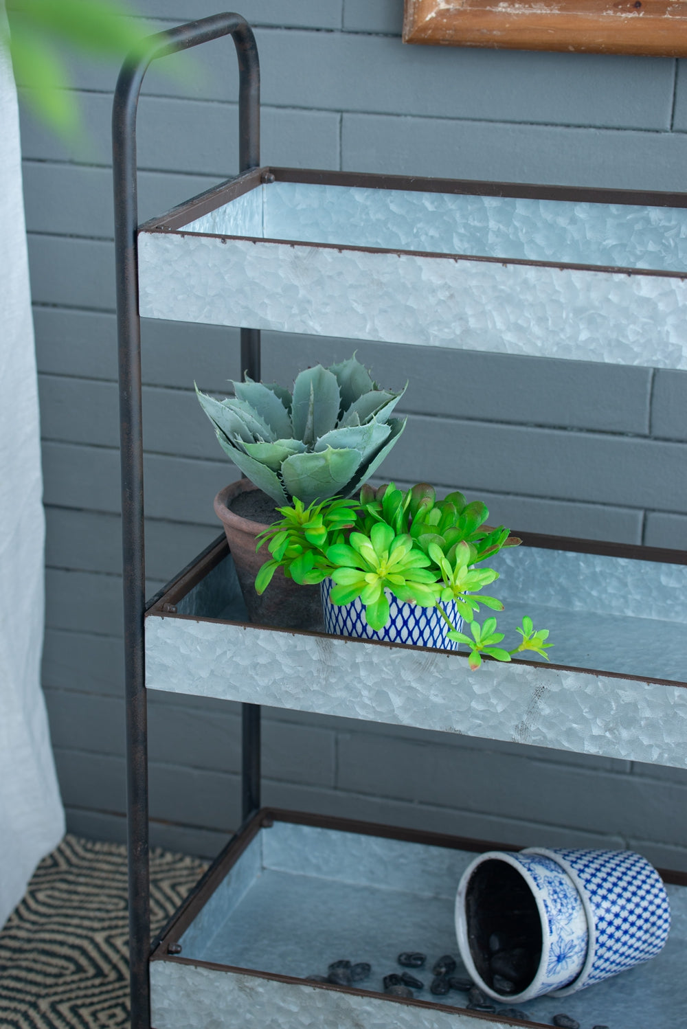 Homestead Galvanized Shelf Display - 3-Tier