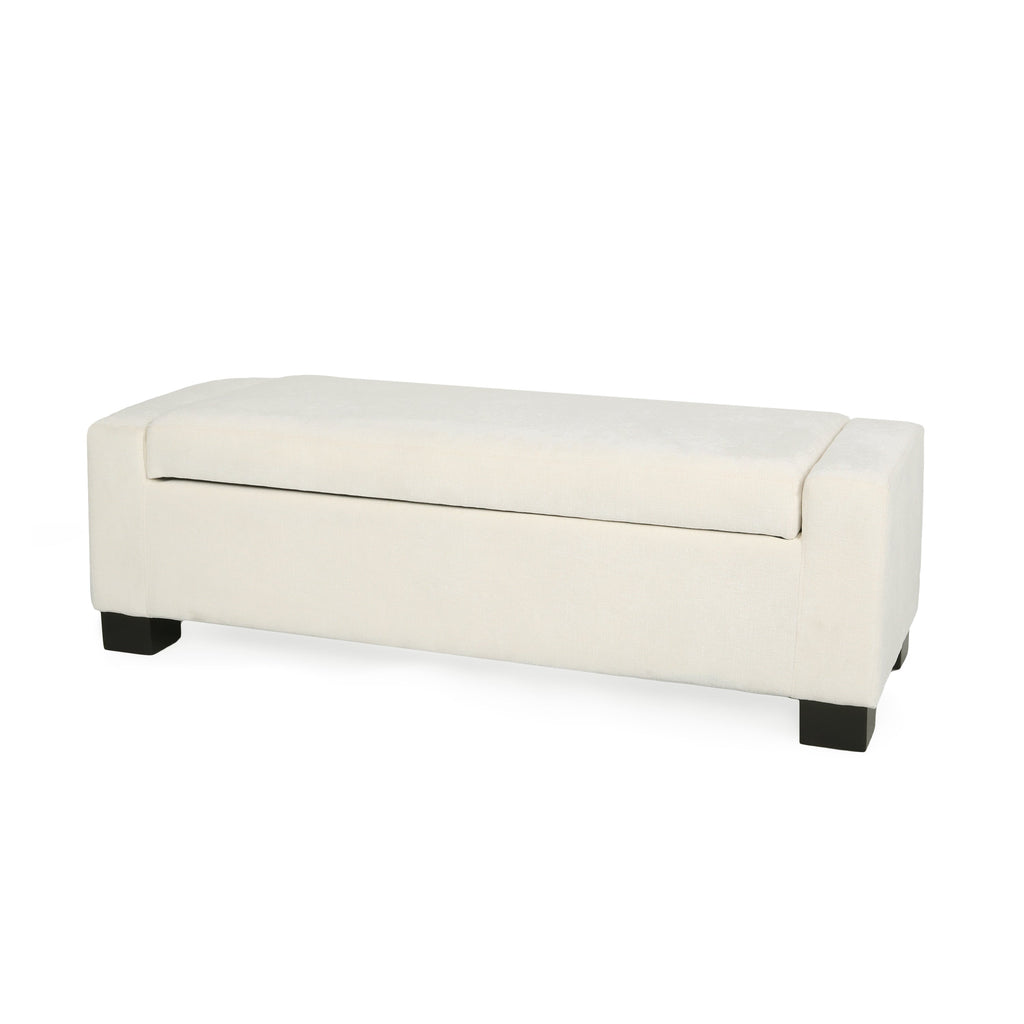 50" Ottoman Bench in Textured Fabric