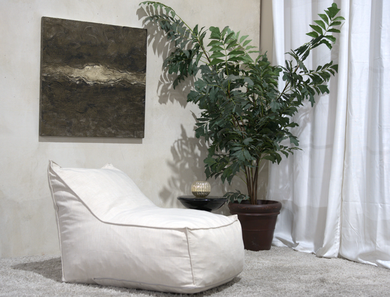 Ettie 3 Ft. Water Resistant Fabric Bean Bag Chair, Khaki