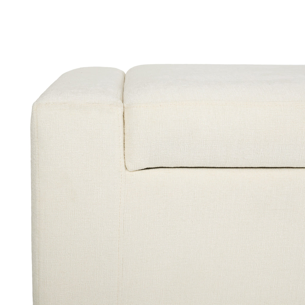 50" Ottoman Bench in Textured Fabric