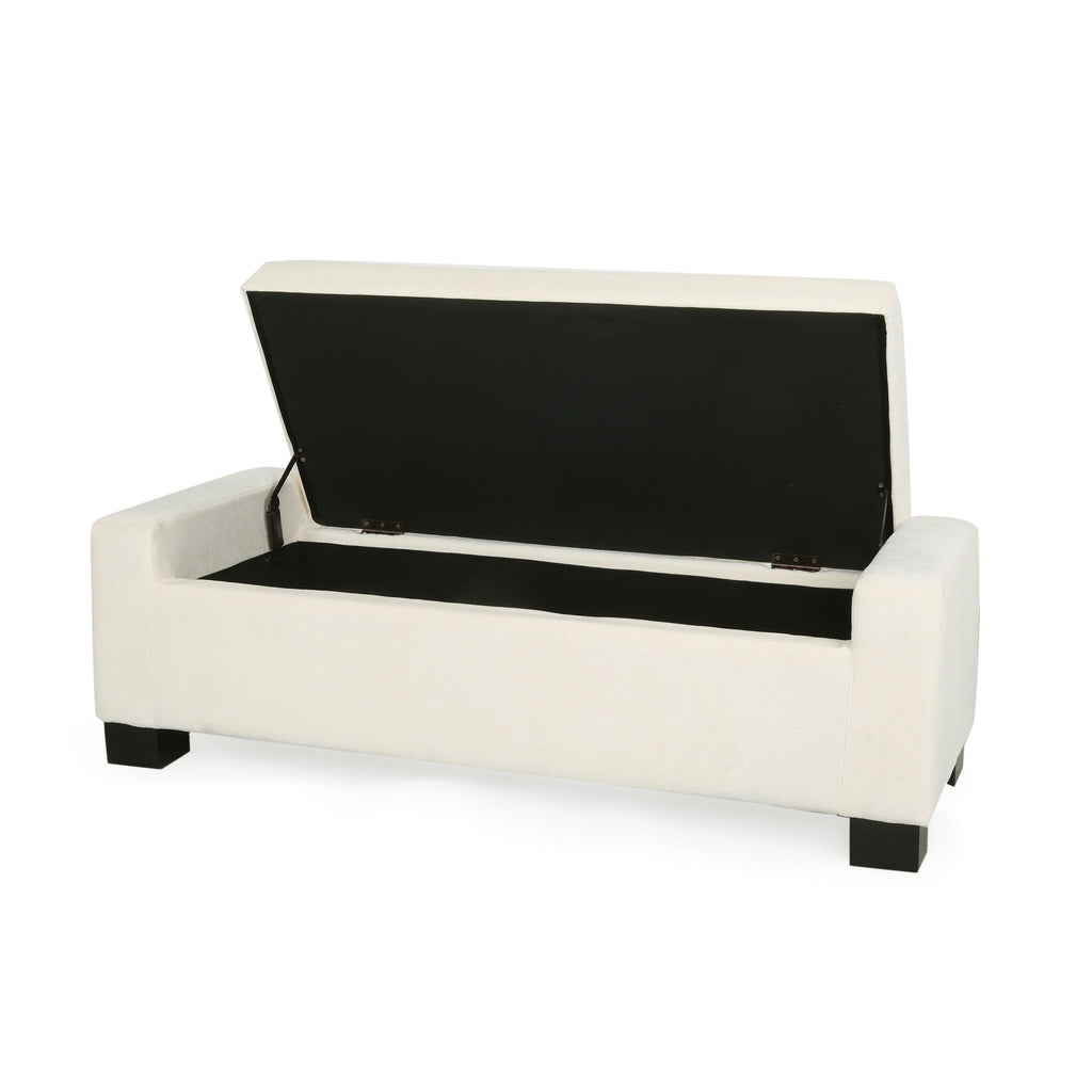 50" Ottoman Bench in Textured Fabric