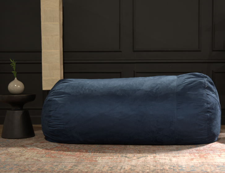Marlin 6.5 Foot Suede Cylindrical Bean Bag