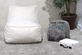 Ettie 3 Ft. Water Resistant Fabric Bean Bag Chair, Khaki