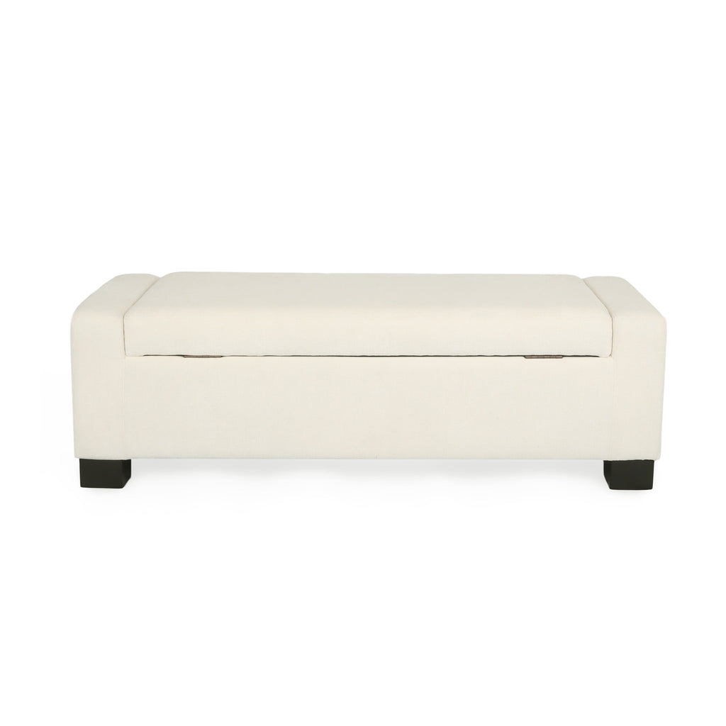50" Ottoman Bench in Textured Fabric