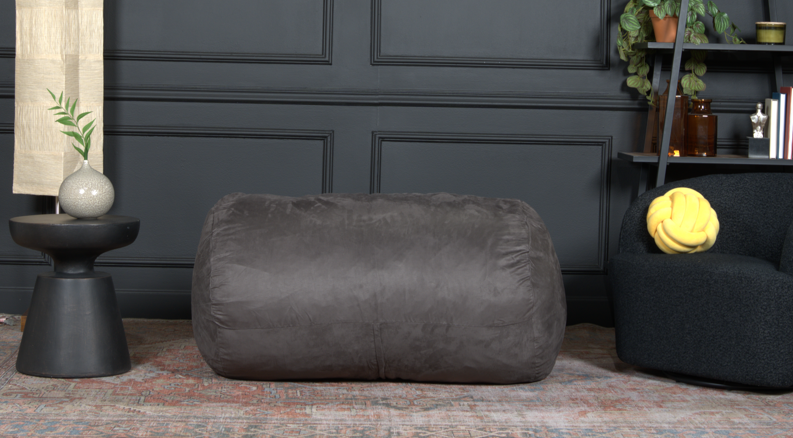 Michael 4 Foot Cylindrical Suede Bean Bag