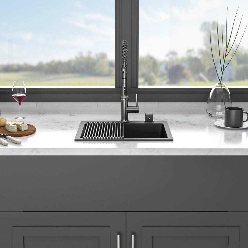 Quartz Kitchen Sink - 25" x 22" x 9.65"