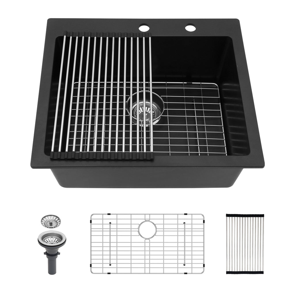 Quartz Kitchen Sink - 25" x 22" x 9.65"