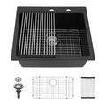 Quartz Kitchen Sink - 25" x 22" x 9.65"