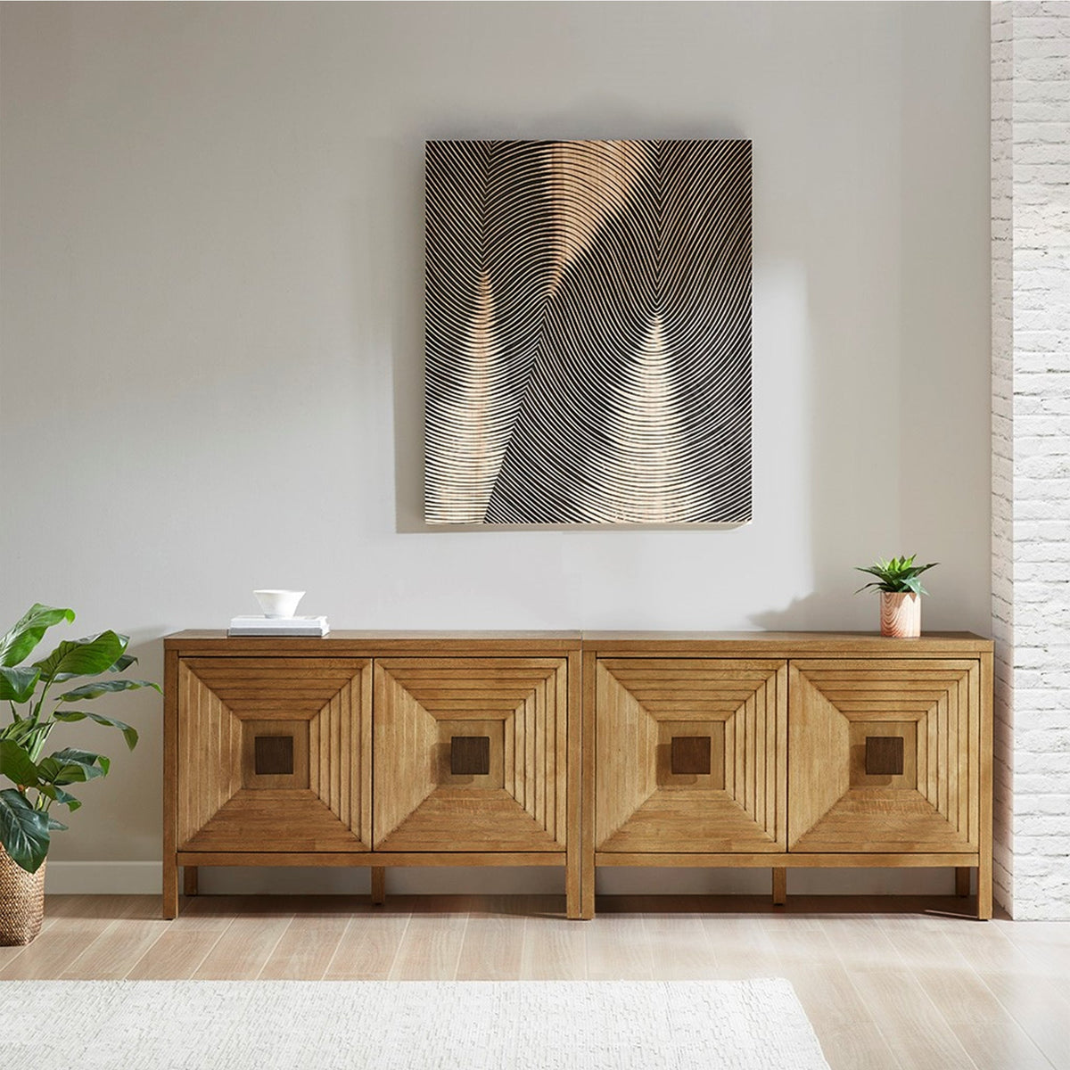 2-Door Accent Cabinet With Adjustable Shelves
