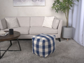 Connor Checkered Square Pouf