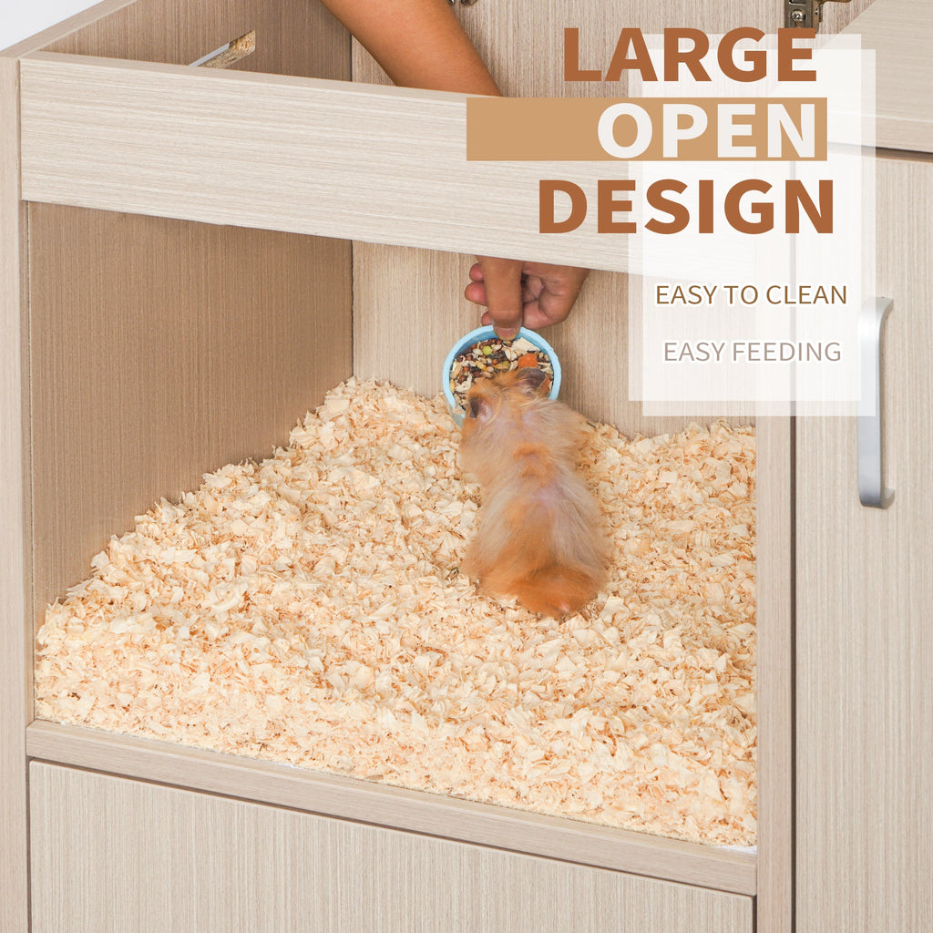 4-Tier Hamster Cage with Storage Cabinet