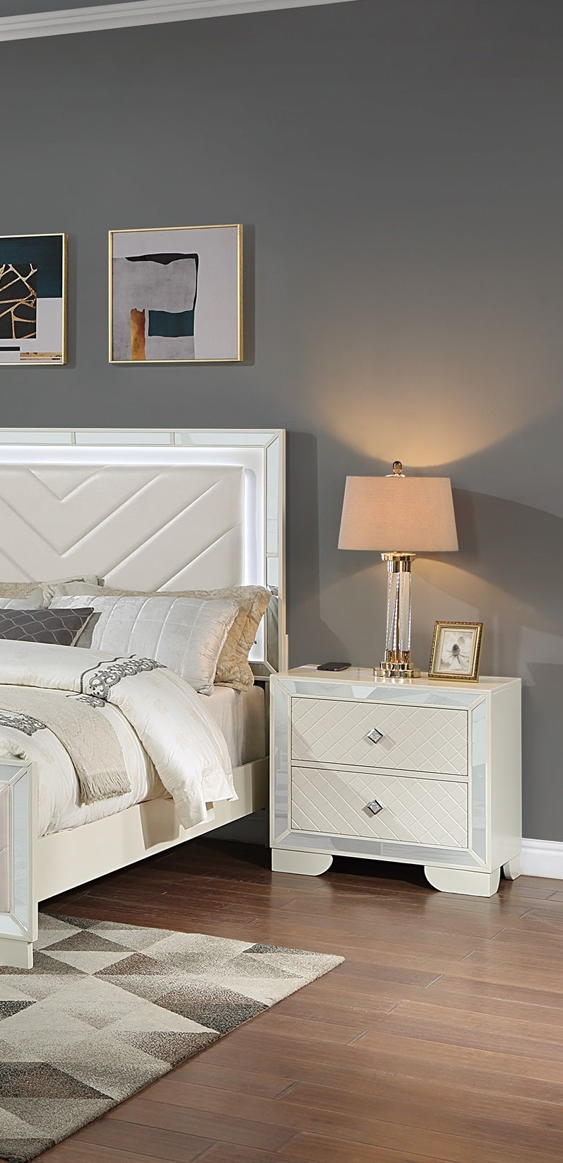 Majestic King Size Bed with Nightstands - 3pc Set
