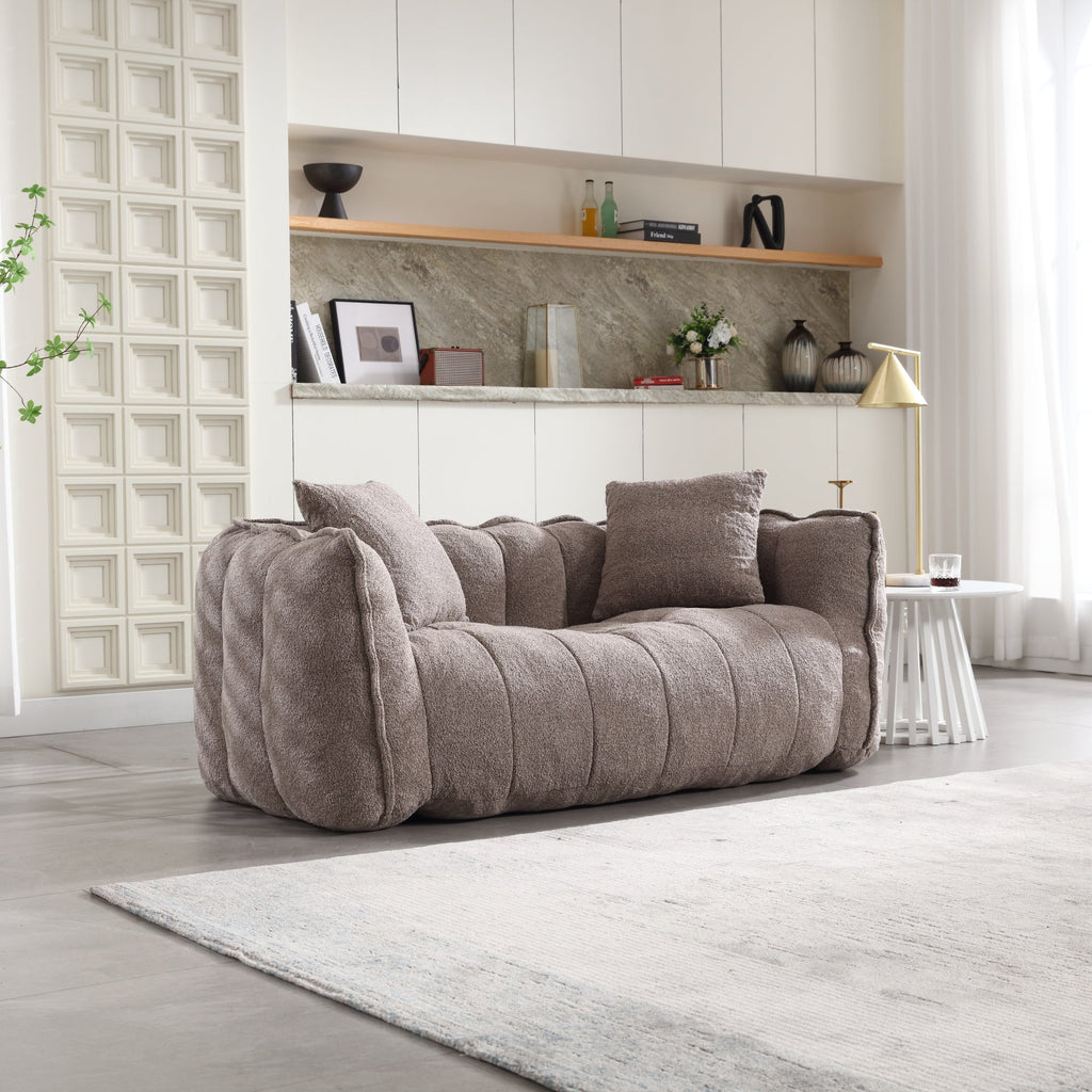 Soft Beanbag Chair with High Resilience Foam Core for Two People