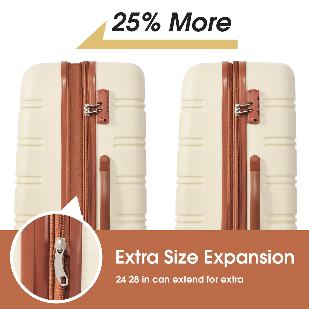 3 Piece Hardside Spinner Suitcase Set with TSA Lock