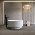49 Inch Round Freestanding Solid Surface Soaking Bathtub