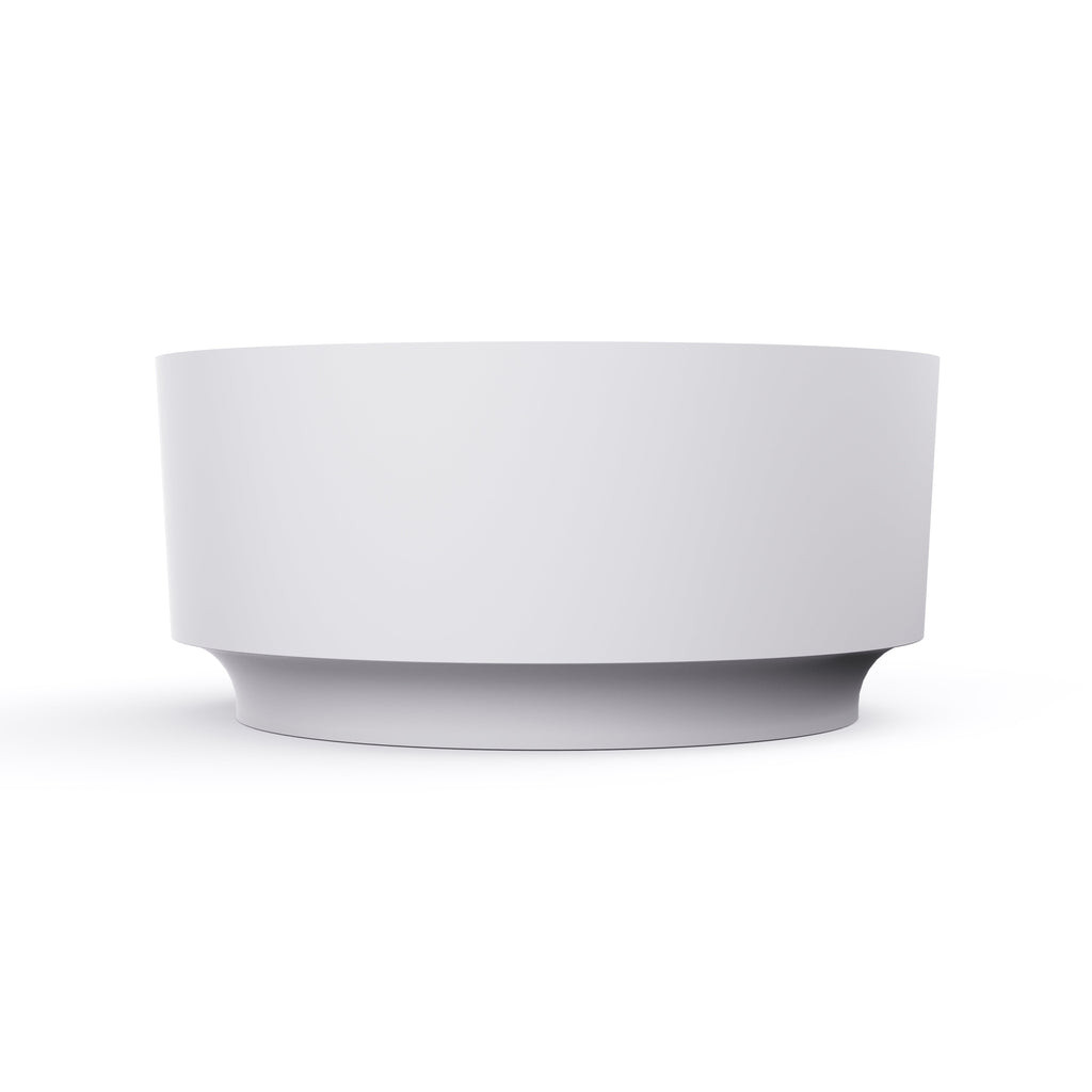 49 Inch Round Freestanding Solid Surface Soaking Bathtub