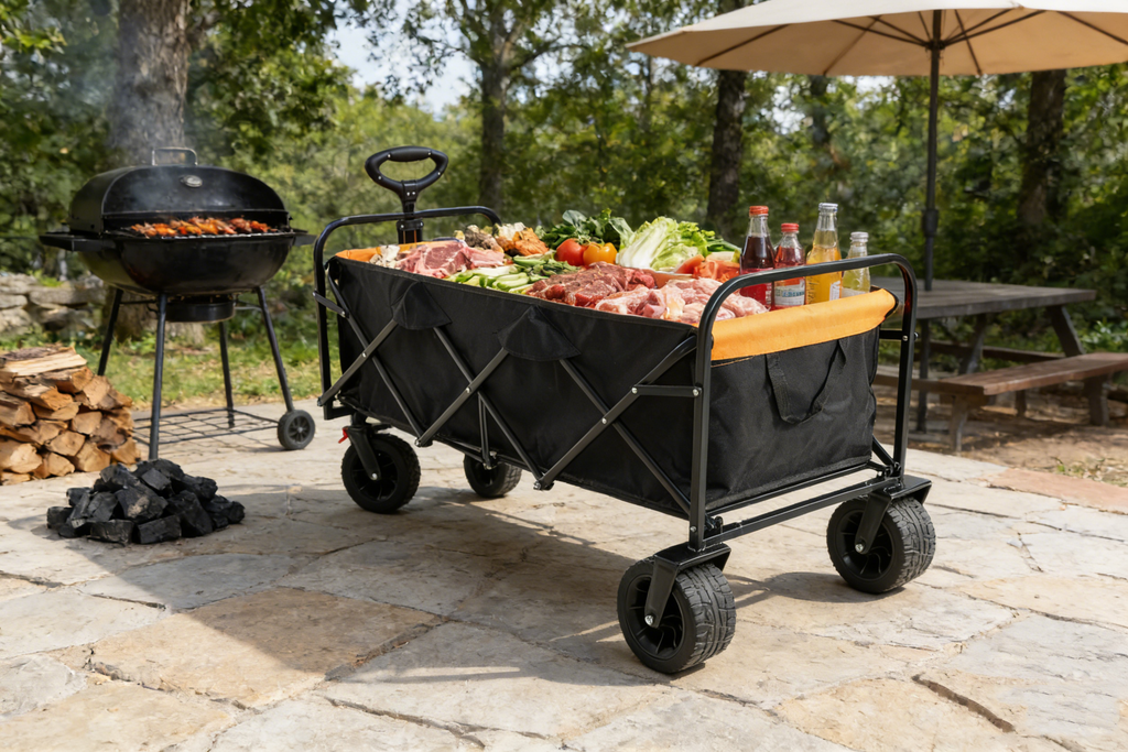 Big Large Capacity Folding Cart - Extra Long Extender Wagon