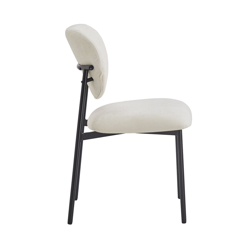 Upholstered Dining Chairs With Metal Legs (Set of 2)
