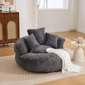 Single Bean Bag Chair with Pillows & Armrest