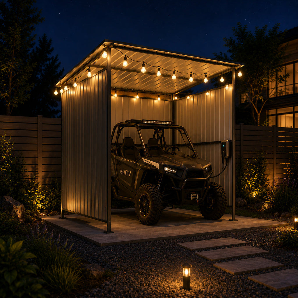 6x6FT Outdoor Pergola with Hardtop Roof