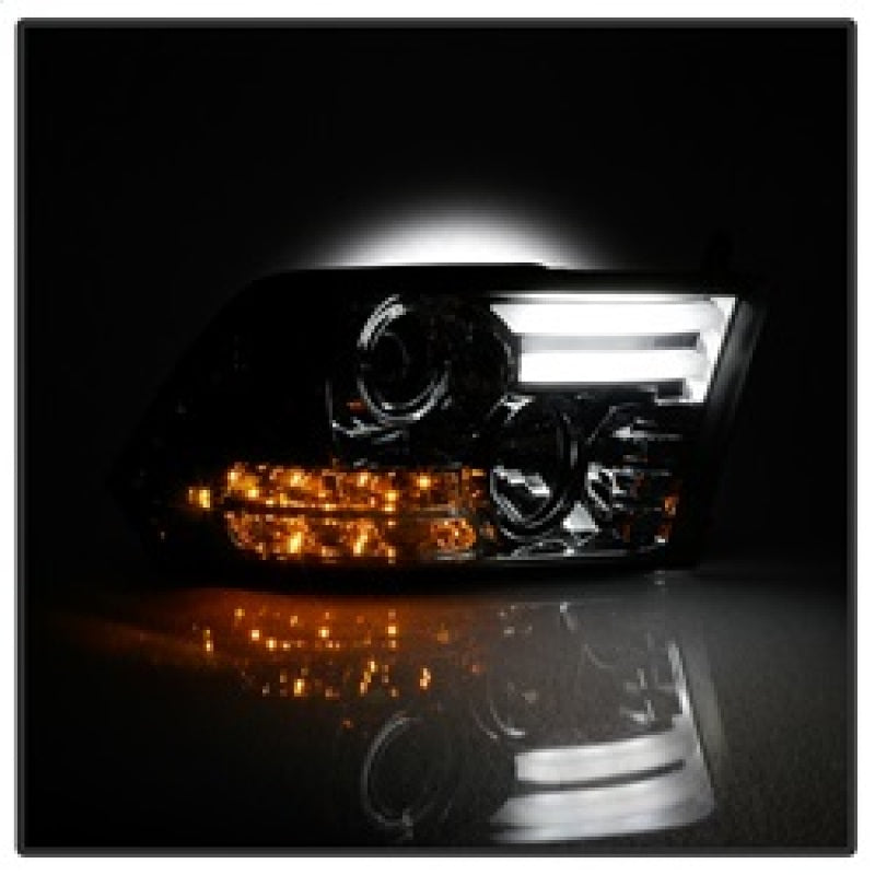 Spyder Dodge Ram 13-15 Projector Headlights Light Bar DRL Smoke PRO-YD-DR13-LBDRL-SM 5081735